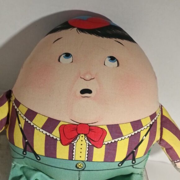Vintage Toy Works Humpty Dumpty Kapok Doll 2 Faces Made in USA - Picture 4 of 9